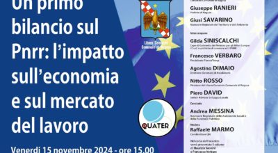 Il 15 novembre il convegno “Pnrr: l’impatto su economia e mercato del lavoro”